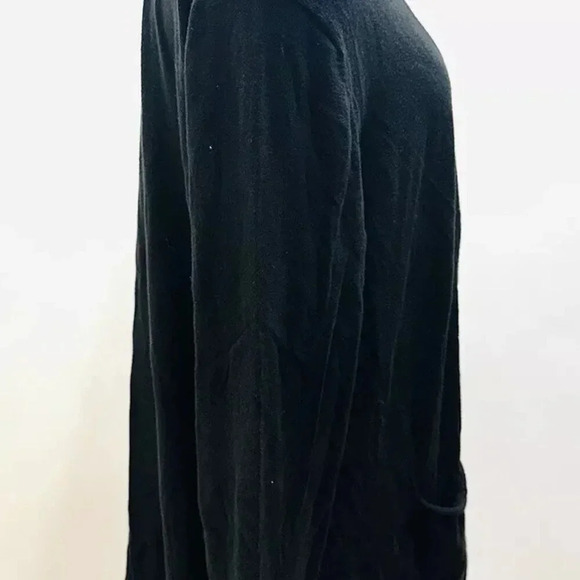 Target Women Long Sleeve Button Down V-Neck Black Cardigan Sweater Size Medium - Picture 11 of 12